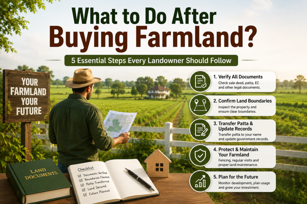 What to do after buying farmland
