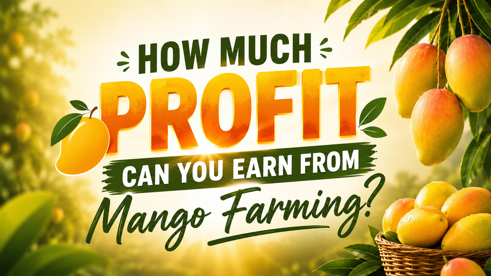 how much profit can earn mango farm